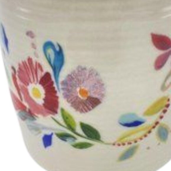 ANTHROPOLOGIE Starla M Halfmann Letter M Monogram Floral Mug Coffee Cup 14 oz - Picture 7 of 15